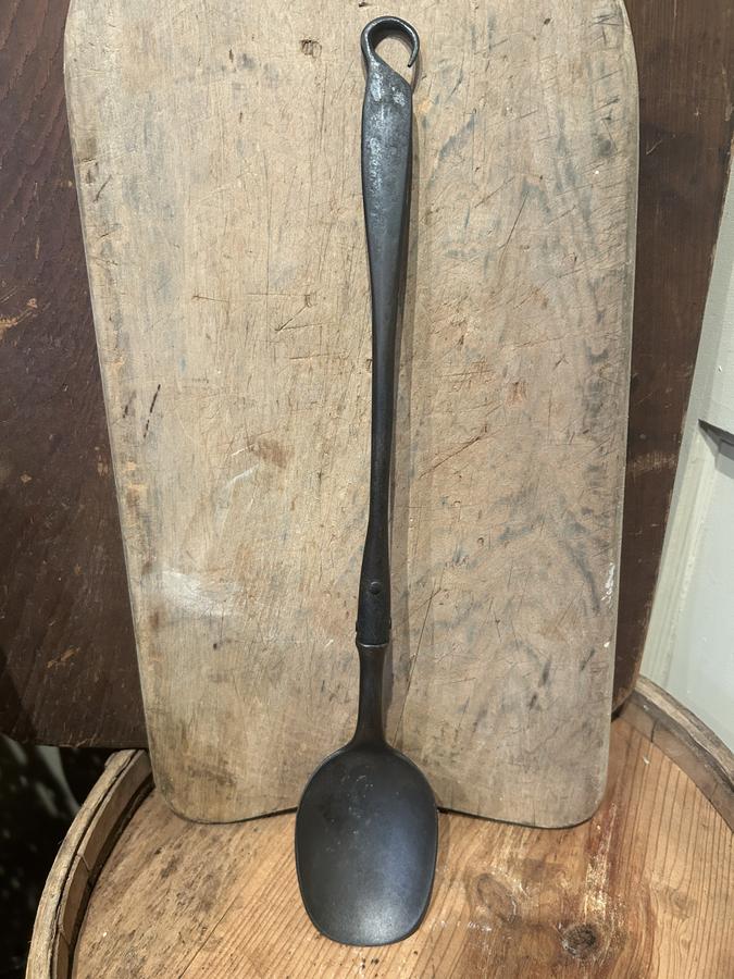 Pewter and Iron Spoon