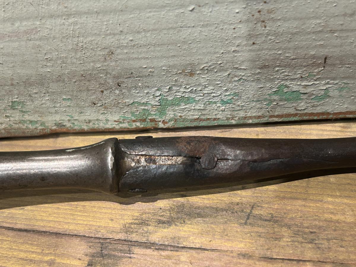 Pewter and Iron Spoon