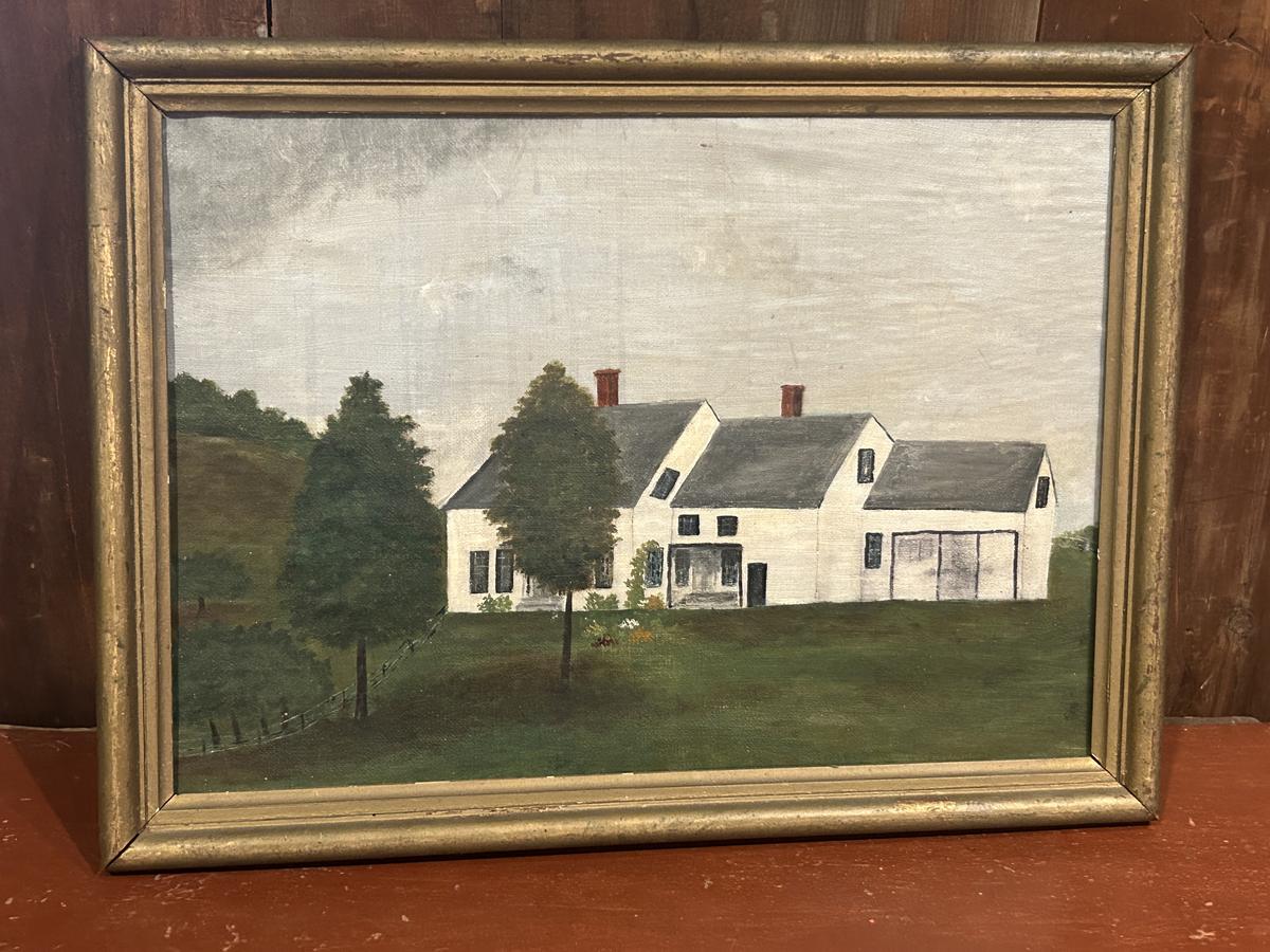 Late 19th c. Farm House Painting
