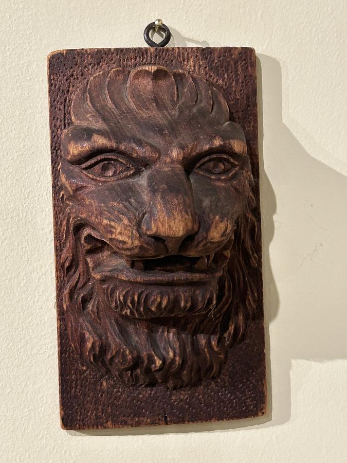Carved Lion Effigy