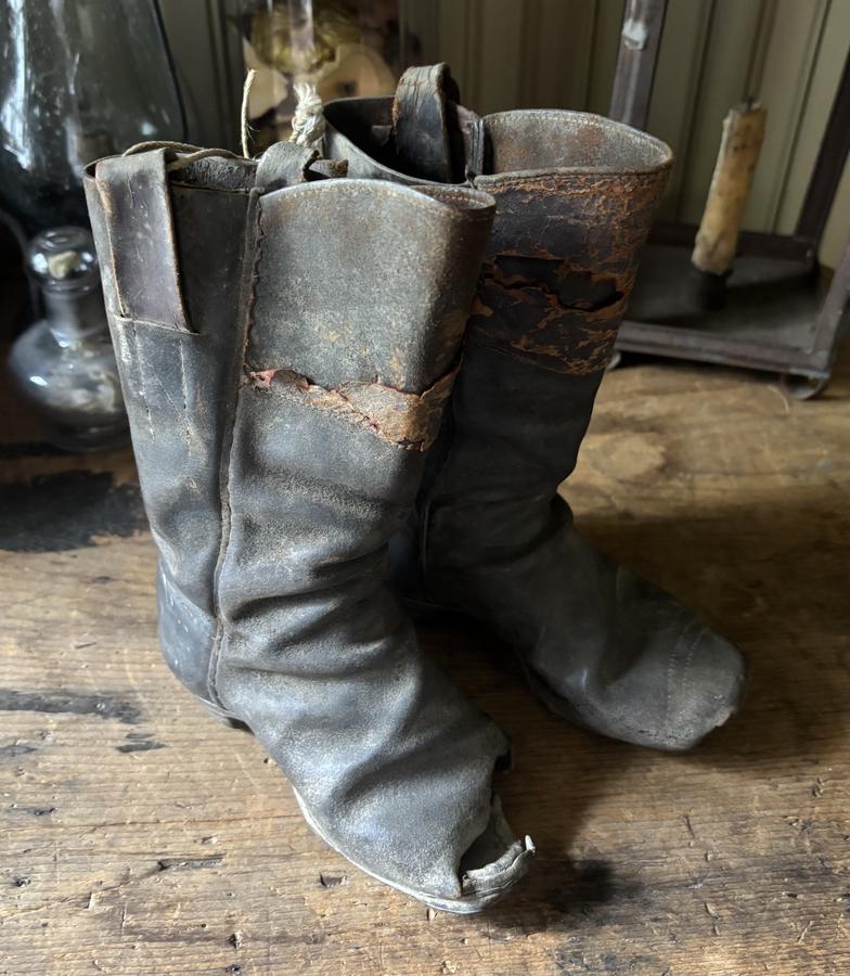 Pair Of Mid 1800s Childs Boots